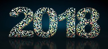 Konfeti ve 2018. Görüntü kırpma yolu ile