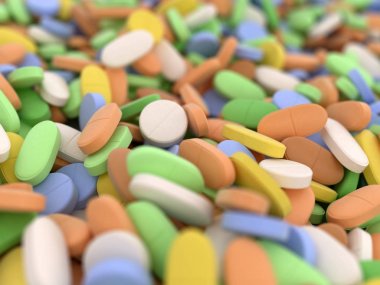 3d image of Pills and tablets clipart