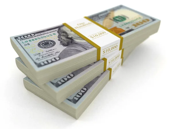 3D изображение груды долларов США — стоковое фото