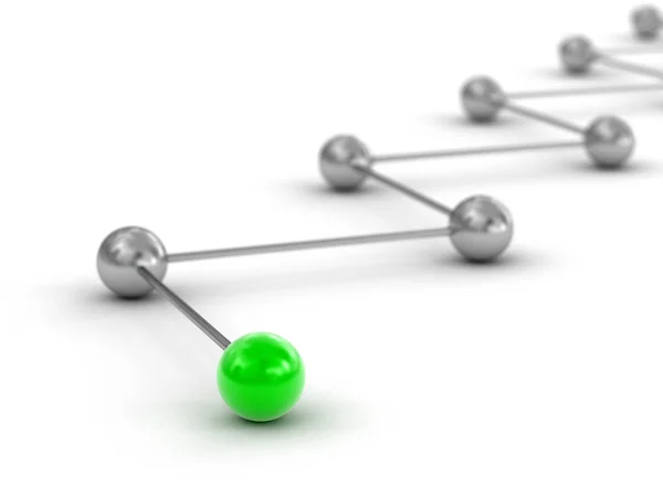 Green and silver network concept — Stock Photo, Image