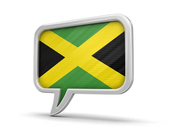 Speech Bubble Jamaican Flag Image Clipping Path — Stock Photo, Image