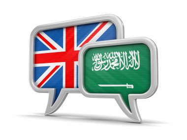 Konuşma balonları bayraklı. Görüntü kırpma yolu ile