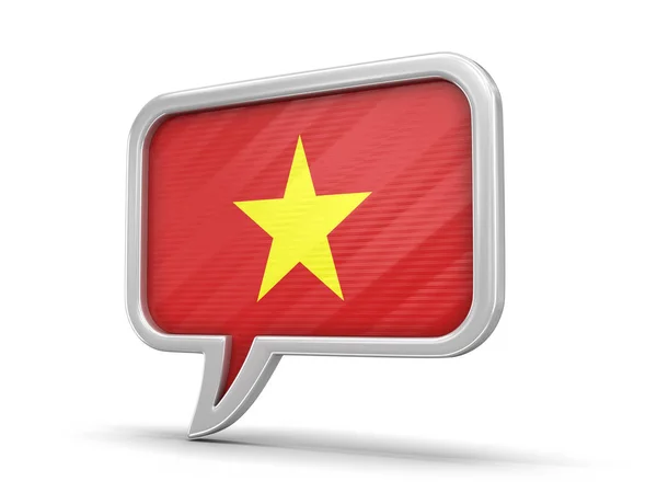 Vietnam Bayrağı Ile Konuşma Balonu Görüntü Kırpma Yolu Ile — Stok fotoğraf
