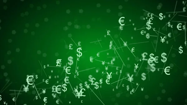 Abstract Network Currency Sign — Stock Photo, Image