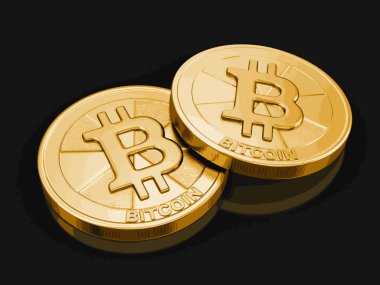 Altın bitcoin. Görüntü kırpma yolu ile
