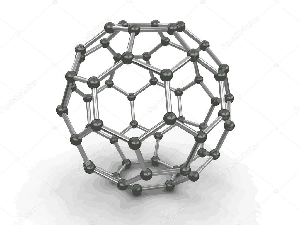 Hexagonal geometric forms. Image with clipping path