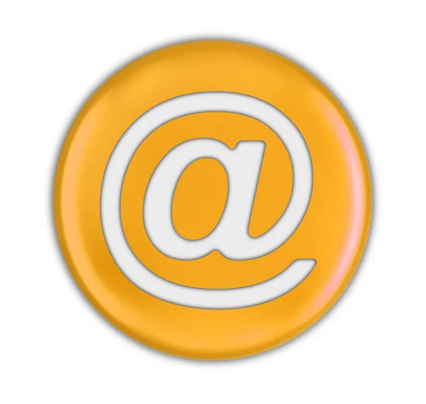 Przycisk Symbolem Mail Obraz Ścieżką Przycinającą — Zdjęcie stockowe