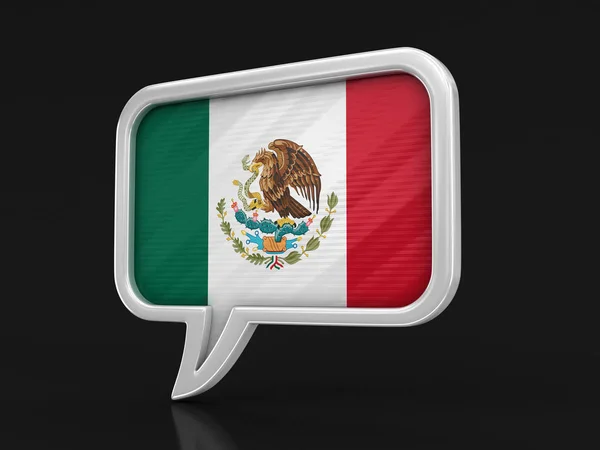 Pratbubbla Med Mexikanska Flaggan Bild Med Urklippsbana — Stockfoto