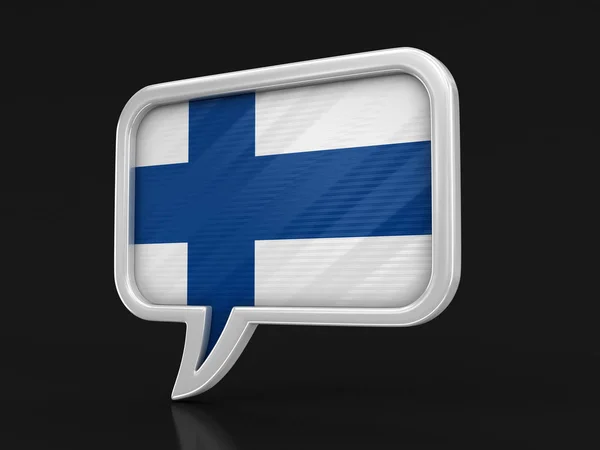 Speech Bubble Finnish Flag Image Clipping Path — Stock Photo, Image