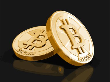Altın bitcoin. Görüntü kırpma yolu ile