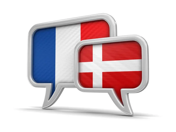 Speech Bubbles Flags Image Clipping Path — Stock Photo, Image