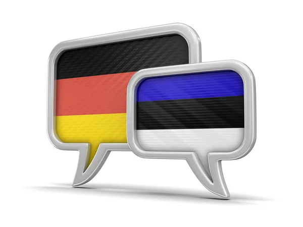 Speech Bubbles Flags Image Clipping Path — Stock Photo, Image