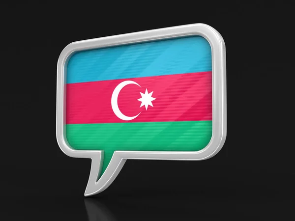 Tekstballon Met Azerbeidzjan Vlag Afbeelding Met Uitknippad — Stockfoto