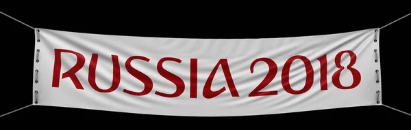 Banner Rusia 2018 Imagen Con Ruta Recorte —  Fotos de Stock