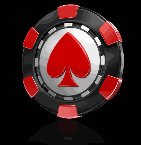 Chip Casino Imagen Con Ruta Recorte — Vector de stock