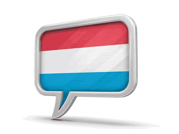 Pidato Gelembung Dengan Bendera Luksemburg Gambar Dengan Tapak Kliping - Stok Vektor