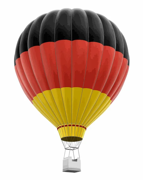 Hot Air Balloon Germany Flag Image Clipping Path — Stock Vector