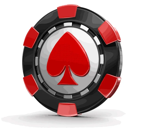 Chip Casino Imagen Con Ruta Recorte — Vector de stock