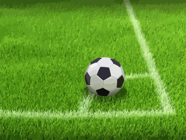 草の上 Soccerball のイメージ — ストックベクタ
