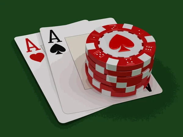 Άσους Και Τυχερών Παιχνιδιών Μάρκες Εικόνα Διαδρομή Αποκοπής — Διανυσματικό Αρχείο
