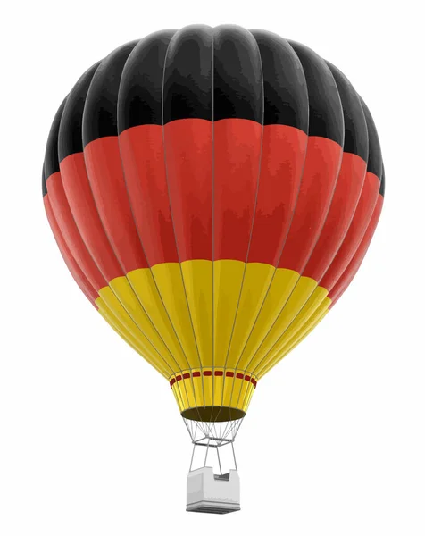 ドイツの国旗で 熱気球 クリッピング パスとイメージ — ストックベクタ