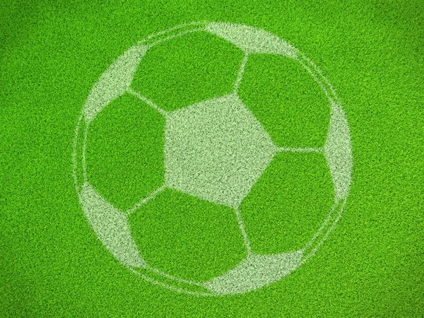 Bilden Soccerball Gräs — Stockfoto