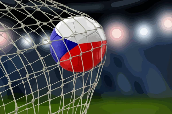 Czech Soccerball Net — Stock Vector
