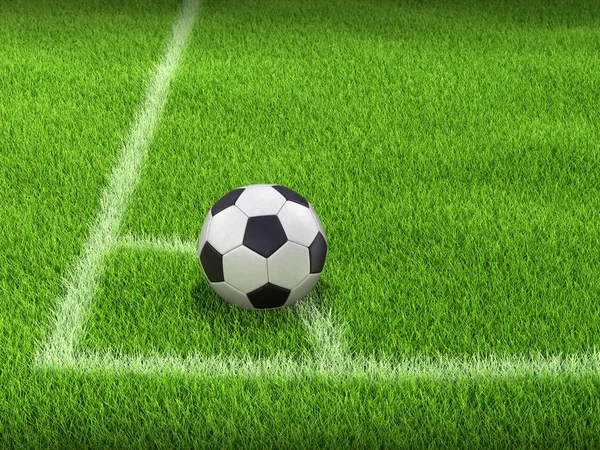 Imagem Soccerball Grama — Fotografia de Stock