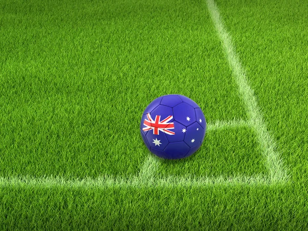 Football Avec Drapeau Australien — Photo