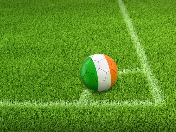 Futebol Futebol Com Bandeira Irlandesa — Fotografia de Stock