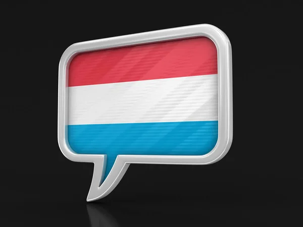 Speech Bubble Luxembourg Flag Image Clipping Path — Stock Photo, Image