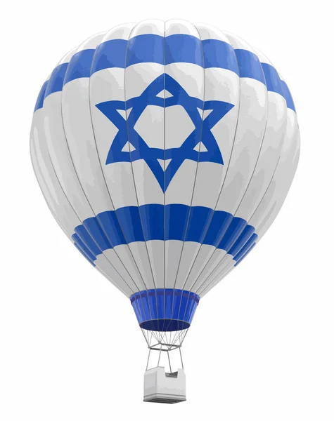 Heißluftballon Mit Israelischer Flagge Bild Mit Ausschnittspfad — Stockvektor
