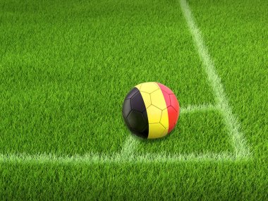Futbol Futbol Belçika bayrağı ile