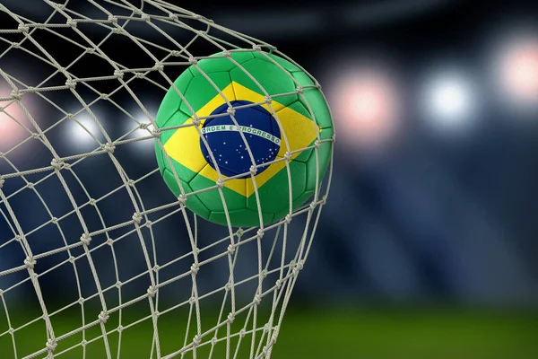 Brasil Balón Fútbol Red — Foto de Stock