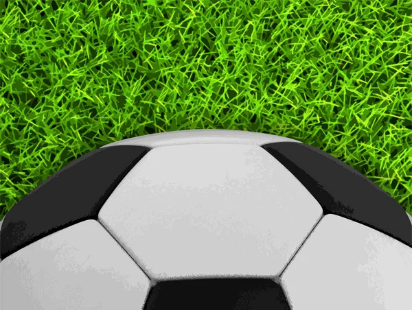 Изображение Soccerball Траве — стоковый вектор