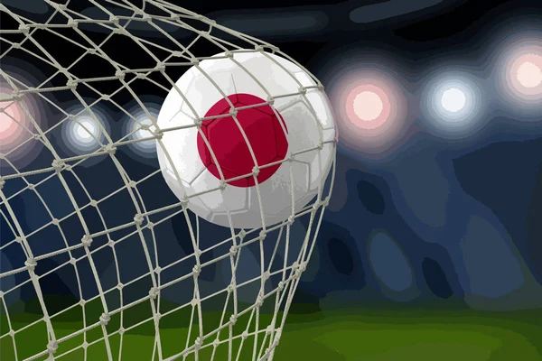 Football Japonais Dans Filet — Image vectorielle
