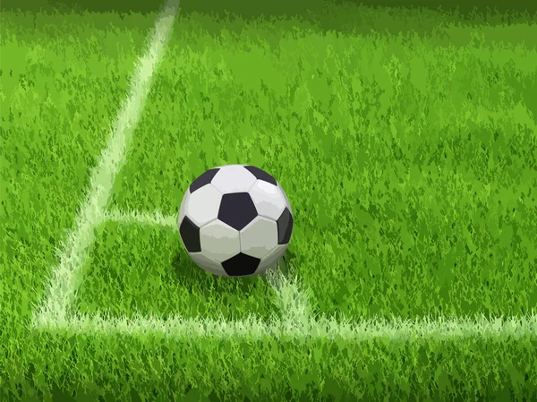 Image Soccerball Sur Herbe — Image vectorielle