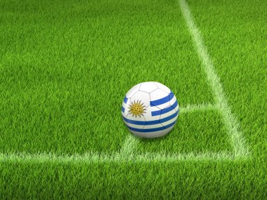 Futbol futbol Uruguaylı bayrak ile