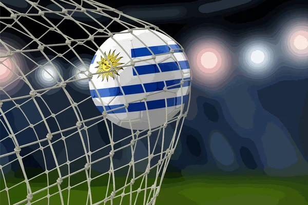 Uruguayischer Fußballball Netz — Stockvektor