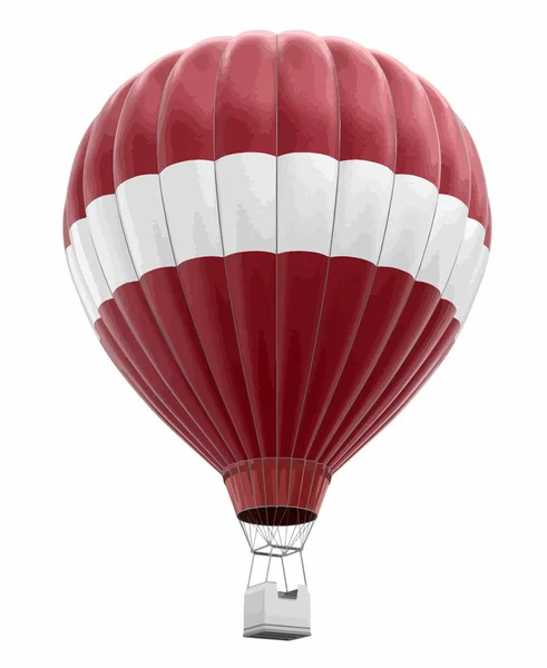 Ballon Air Chaud Avec Drapeau Letton Image Avec Chemin Coupure — Image vectorielle