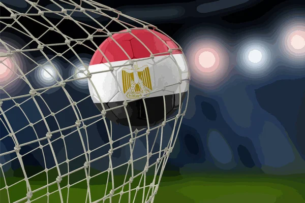 ネットでエジプト Soccerball — ストックベクタ