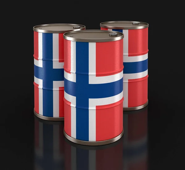 Olaj Hordó Zászló Norvégia Kép Vágógörbe — Stock Fotó