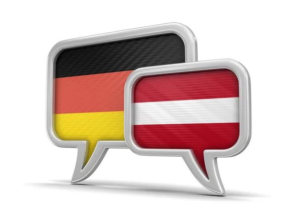 Speech Bubbles Flags Image Clipping Path — Stock Photo, Image