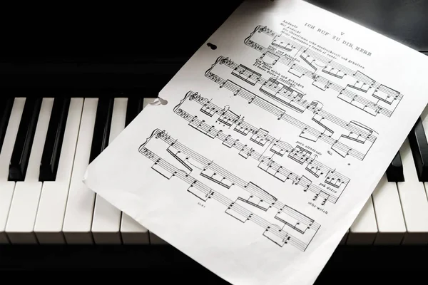 Piano Key Notes — Stock Photo, Image