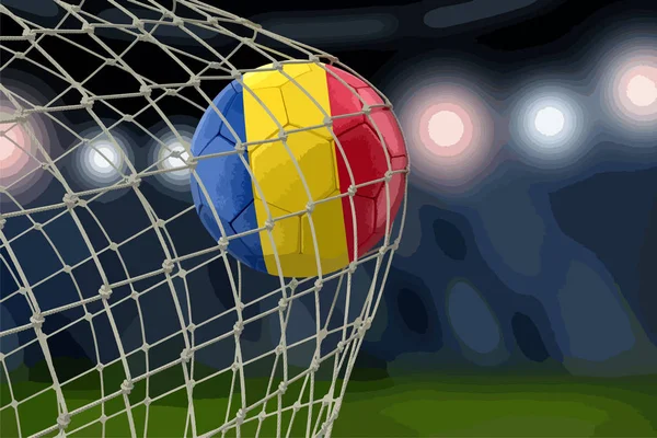Ballon Football Roumain Filet — Image vectorielle