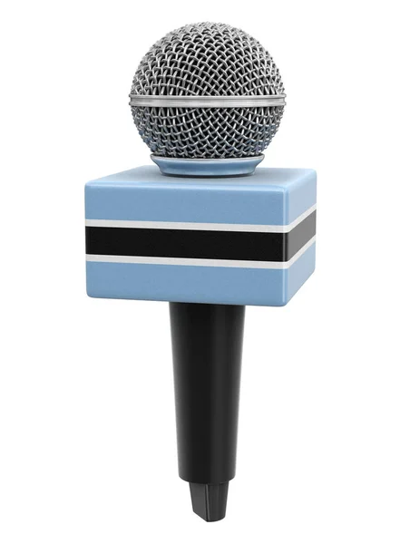 Bandeira Microfone Botswana Caminho Recorte Incluído — Fotografia de Stock