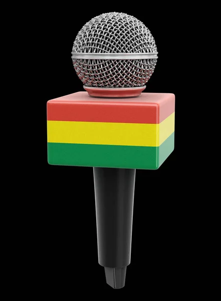 Microphone Bolivian Flag Image Clipping Path — Stock Photo, Image