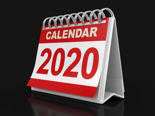Kalenderjaar 2020 Afbeelding Afbeelding Met Knippad — Stockfoto