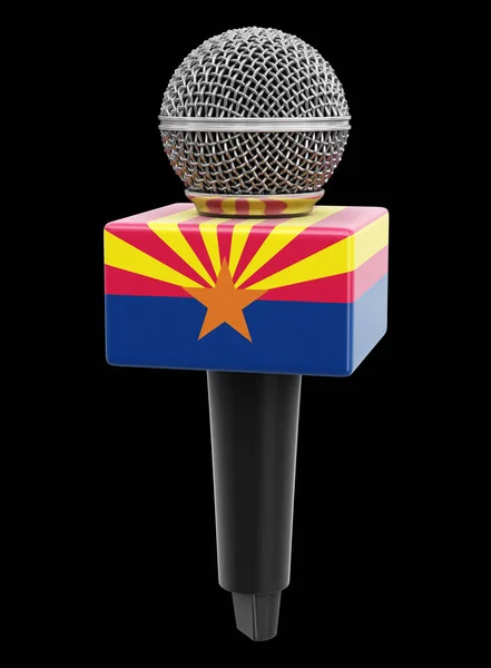 Microphone Arizona Flag Image Clipping Path — Stock Photo, Image