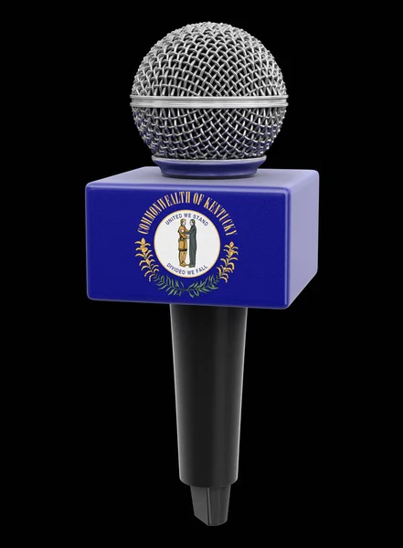Mikrofon Kentucky Bayrağı Kırpma Yolu Ile Resim — Stok fotoğraf